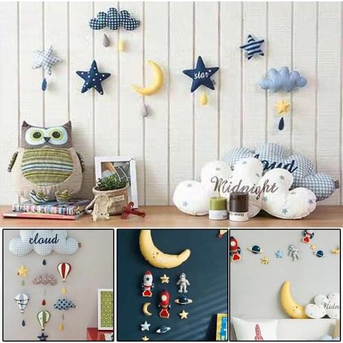 Bed Bell Toys DIY Star Moon Rocket Kid Toy Handmade Circling Pattern Rattles Crib Mobiles Newborn Holder Music Box Baby Bed Toys