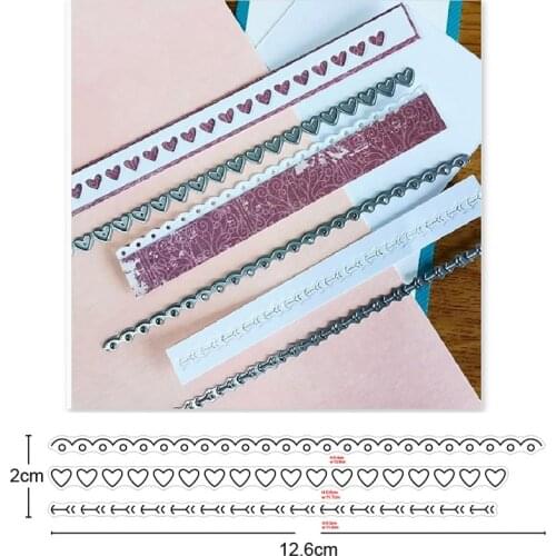 Customized dies Lace Heart Border Metal Cutting Dies Scrapbooking Stamp Craft Embossing Dies Cards Making Stencils dies New 2020
