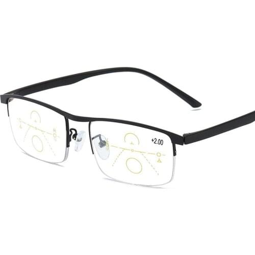 Intelligent Progressive Multifocal Reading Glasses Anti-blue Light For Men Women Unisex Near Far Dual-use Diopter +1.0 To +4.0