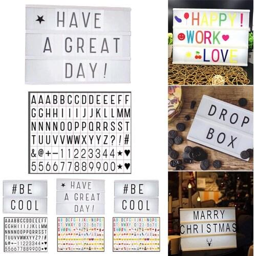 Cinema LED Lightbox with Letters and Symbols USB/Battery Powered Light Box A4/A5 Handwritten light box with Christmas decoration
