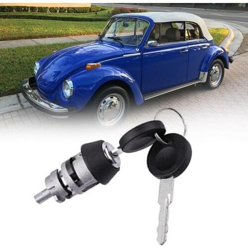 Ignition Switch Key & Lock Cylinder for T3 Ghia Bus Beetle Cabrio 1971 Up 113905855B 1H0905855A