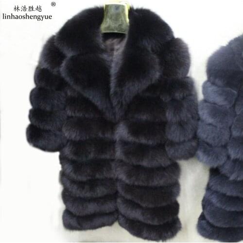 Linhaoshengyue The True Nature of the Fox Fur Coat Suit Collar Jacket