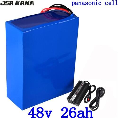 48V 1000W 2000W battery 48V 25AH electric bike battery48v 25ah 26ah 29ah 30ah lithium battery use panasonic cell with 5A charger