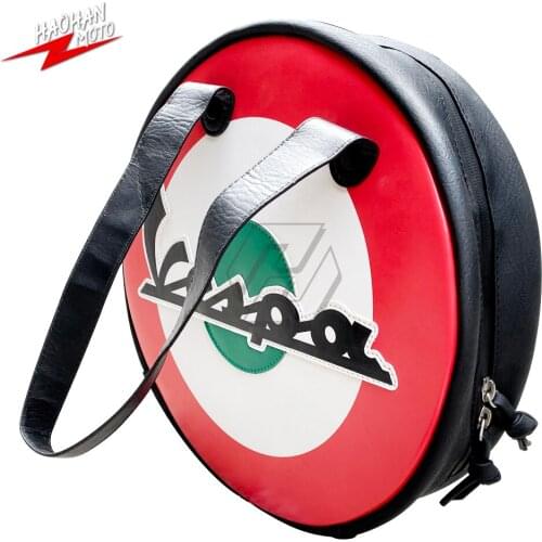 Motorcycle Storage Bags Shoulder Leather Bag Case for Vespa GTS GTV LX Sprint Primavera