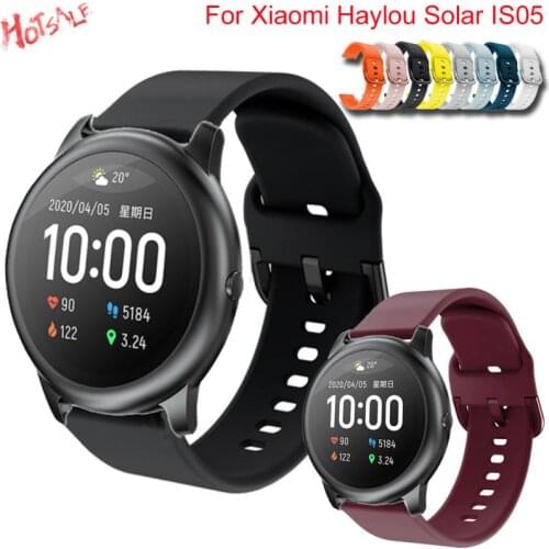 Soft Silicone 22mm Watchband Strap For Xiaomi Haylou Solar Ls05 Smart Wristband Bracelet For Xiaomi Haylou Solar Correa