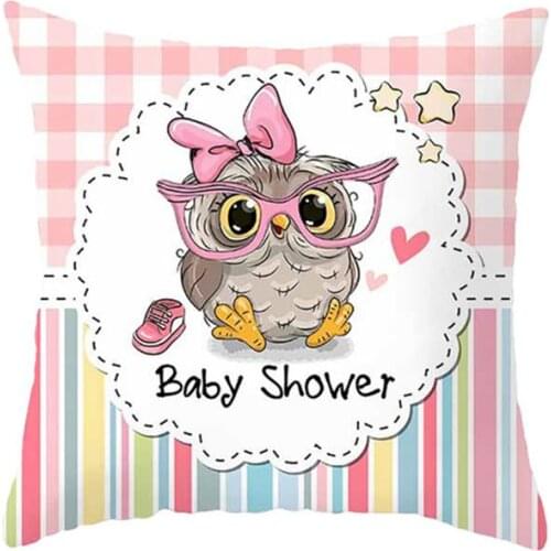 Cute Owl HD Printing 45*45cm Cushion Cover Linen Throw Pillow Car Home Decoration Decorative Pillowcase