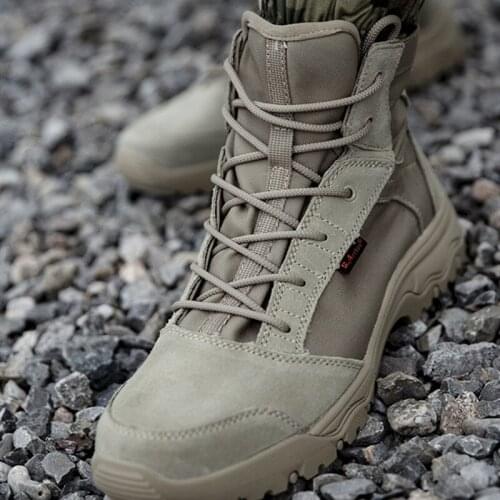 High-top Outdoor Hiking Shoes Men Spring Autumn Climbing Trekking Hunting Desert Boot Military Training Tactical Combat Boots