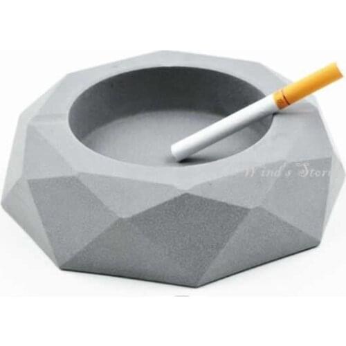 Creative Cement Casting ashtray geometric polygon unique ashtray Art Home Decor