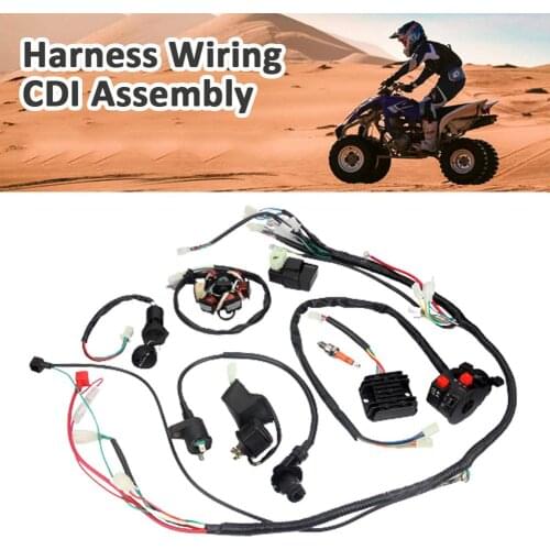 Complete ATV Accessories CDI Wire Harness Assembly Wiring Set For 125cc For 150cc Chinese Electric Start Four-wheel Vehicles