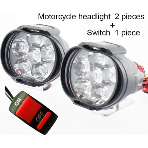 Motorcycle Spotlight LED Headlight 12V 6500k 10w 15w Motorbike fog spot lights Moto auxiliary working lamp headlamp waterproof