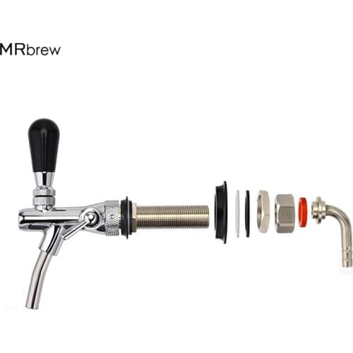 Adjustable Beer Tap With 55mm/100mm/130mm Long Shank, Draft Beer Faucet Kegerator Beer Wine Dispenser Tools For Bar Homebrew