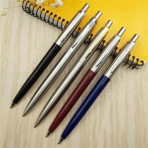 1 Pcs Metal Ballpoint Pen Portable Rotating Automatic Commercial Ballpoint Pen Ball Pens Writing Tool Office Supplies Gift FL