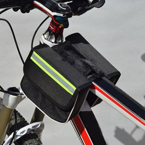 Bicycle Bag Front Beam Bag Mountain Bicycle Bag Mobile Phone Bag Upper Tube Bag Waterproof Saddle Bag Cycling Fixture