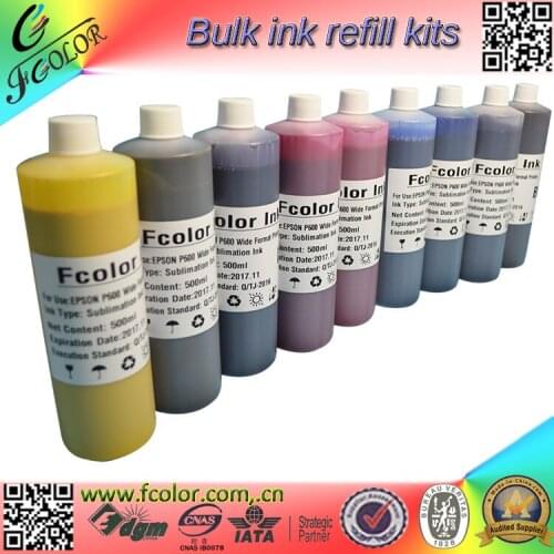 Bulk T7601-9 Refill dye sublimation ink Bottle for SureColor P600 P607 P608 Printer Heat Transfer Printing Ink