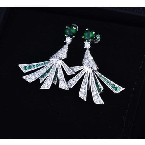 QTT Brand New Retro Exaggerated Earrings Women 925 Sterling Silver Earrings Female Earring Wedding Bridal Fine Jewelry