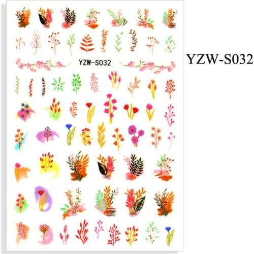 3D Nail Sticker Peony Plant Slider Nails Art Decoration Wraps Decals Design Adhesive Manicure Tips Stickers Pegatina