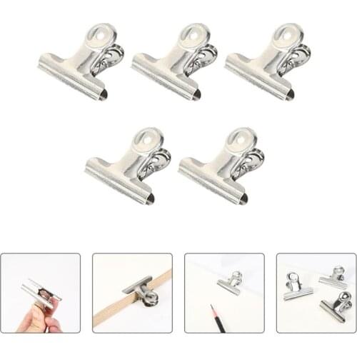 5Pcs Drawing Board Clips Stainless Steel Clips Sketch Clamps Arts Supplies