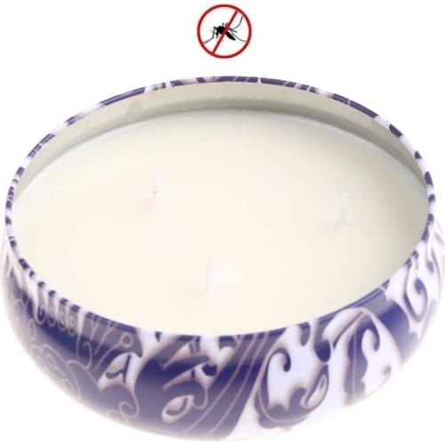 Citronella Candle Scented Soy Wax 3 Wick Tin, 80 Hour Burn, Outdoor and Indoor