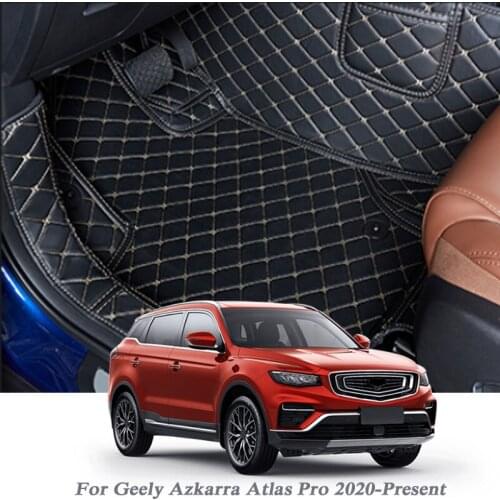 Car Styling Car Floor Mat For Geely Azkarra Atlas Pro 2020-Present LHD Auto Foot Pad PU Leather Carpet Cover Internal Accessory