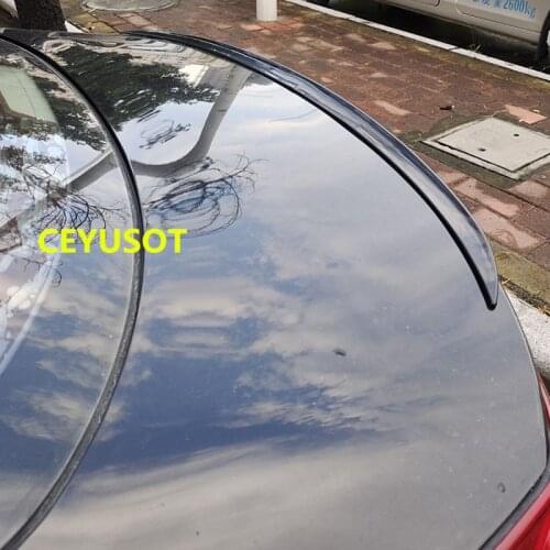 CEYUSOT For NEW Spoiler Accessories Kia K5 Optima Car Trunk PU Material Rear Lip Black Wing Tail Body Kit Refit Separator 2016