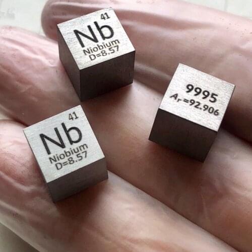 High Purity 99.95 Pure Niobium Nb Carved Element Periodic Table 10mm Cube