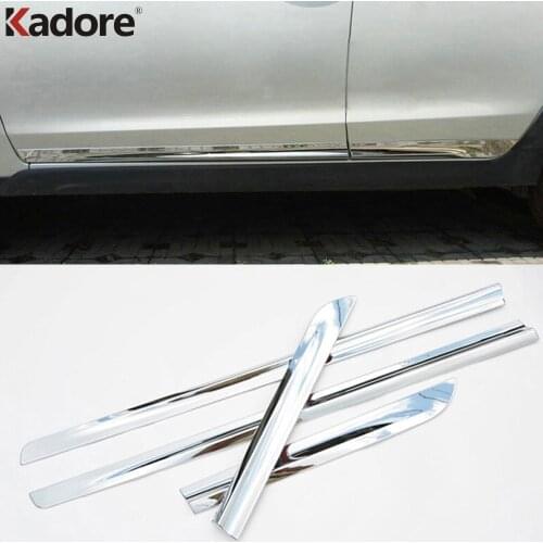 For Subaru XV Impreza 2012 2013 Hatchback ABS Chrome Side Door Body Molding Line Cover Trim Protector Decoration Accessories