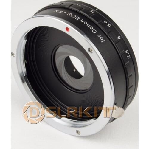 DSLRKIT Build in Aperture Lens Mount Adapter for Canon EOS EF to Fujifilm FX Fuji X-PRO1 X-E1 X-T1