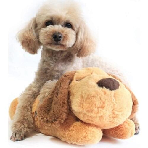 Dog Toys Puppy Heartbeat Stuffed Toy Pet Anxiety Relief Soft Behavioral Dog Training Plush Toy