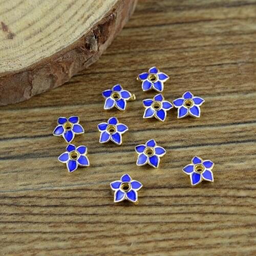 925 Silver Jewelry Bead Caps Sterling Silver Flower Bead Cap Jewelry Findings Pure Silver Bead Caps