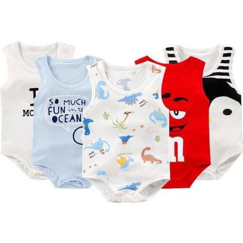 Baby Bodysuit Newborn Clothes Pure Cotton Triangulated Jumpsuit Baby Summer Clothes Baby Girl Onesie 2021 New