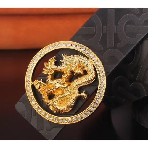 Round buckl belt men Top cow genuine leather Brown Black luxury famous brand 3.8cm wide Waist Strap Copper buckle ceinture homme