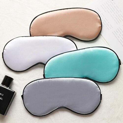 Sleep Eye Mask Silk Cover Dream Night Sort Band Aid Blindfold Mask Black Border Adjust Bandage For Women Men Relax Health Travel