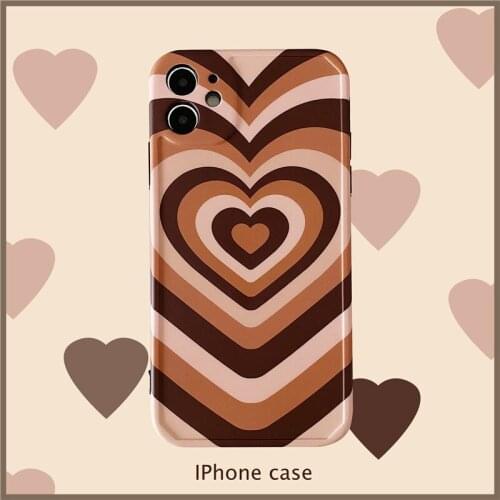 Fashion Soft IMD Phone Case Cover For iPhone 11 12 Pro mini XR XS MAX X 8 7 Plus SE 2020 Latte Love Coffee Heart Fundas coque