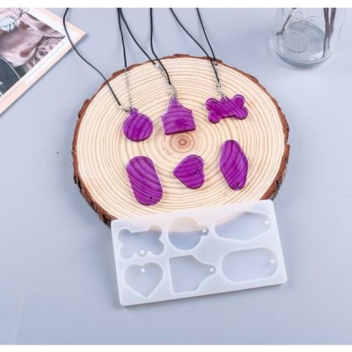 Irregular Silicone Mold Dog Bone Pendant Resin Silicone Mold High Mirror DIY Jewelry Making Resin Casting Mold Craft Accessorie