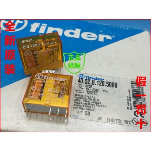 New and original Relay 40.52 110v / 120v 8A250VAC2 open 2 closed