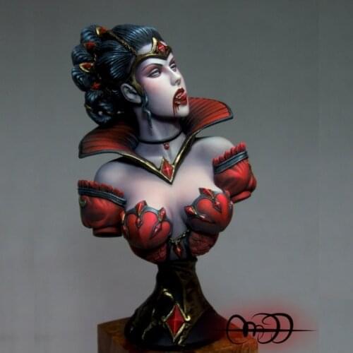 New Unassembled 1/10 Kharis --zombie bride red coat bust Resin Kit DIY Toys Unpainted resin model