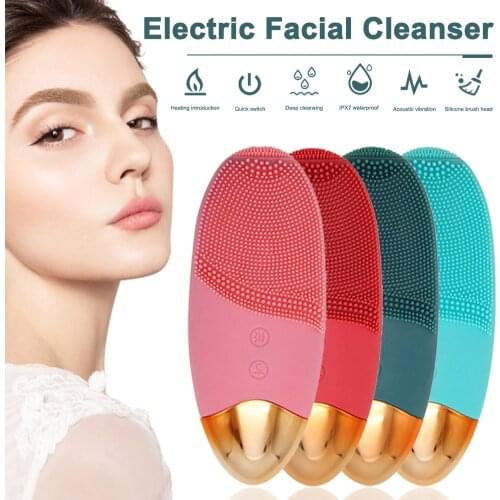 2-In-1 Cleansing Brush Beauty Instrument Deep Removal Pores And Blackhead Electric Washing Face Cleaner Silicone Massage Machine