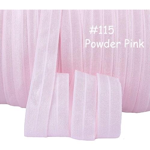 Wholesale price foe, 50 yards per roll solid color elastic ribbon in #115 powder pink