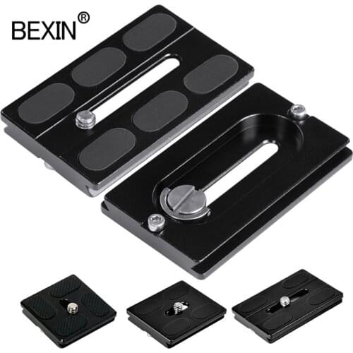 BEXIN camera Quick Release Plate PU40 50 60 70 with 1/4 Screw Mount For Benro Arca Swiss Monopod Tripod Ball Head DSLR camera