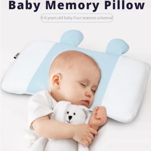 Baby Slow Rebound Foam Memory Pillow Newborn Head Shaping Prevent Flat Head Neck Care Pillows In Bedding Cervical Health Gift