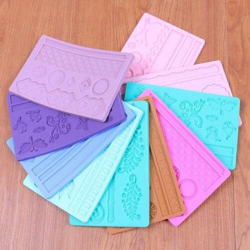 Fondant Gum Paste Printing Silicone Mould DIY Cake Decorating Tools Chocolate Cake Decoration Mold Sugarcraft Pastry Mould MX273