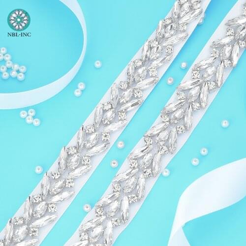 1PC)Rhinestones Bridal belt wedding with crystal diamond wedding dress accessories belt sash for wedding dress WDD1109