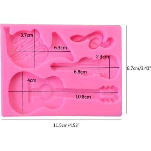 R2LE Handmade Musical Instruments Resin Mold Guitar Violin Keychain Pendant Epoxy Resin Casting Mold Jewelry Making Tools