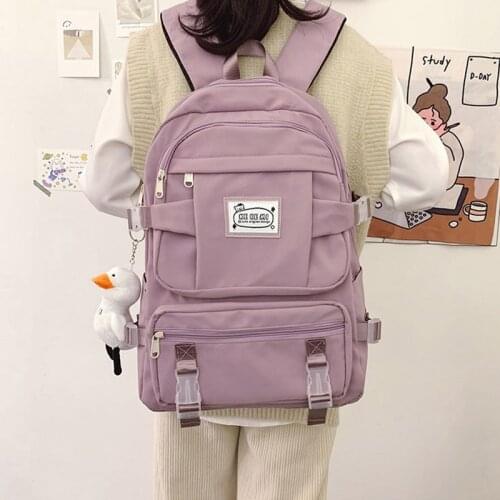 Student backpack for Women Kawaii large capacity junior high school College school bag fashion Teenage Girls backpack travel bag