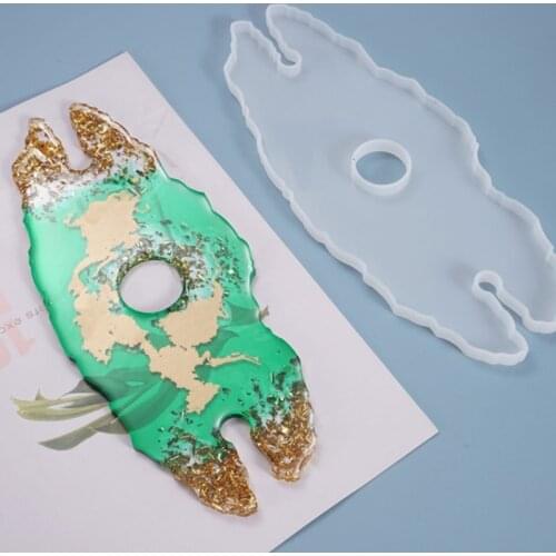 Crystal Epoxy Resin Mold Wine Glass Rack Tray Casting Silicone Mould DIY Crafts Bottle Cup Holder Making Tools