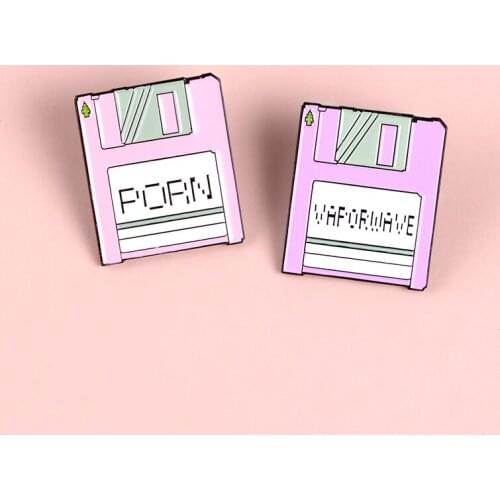 Shh! Secret File Enamel Pins Custom Vaporwave Brooches Bag Clothes Lapel Pin Pink Purple Badge Funny Jewelry Gift for Friends