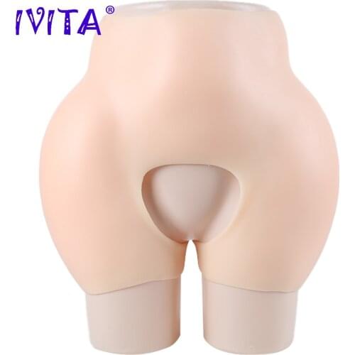 IVITA Silicone Panties Buttock Enhancement Underwear Hip Up Crossdressing Fake Vagina for Crossdresser Gay Transgender Shemale