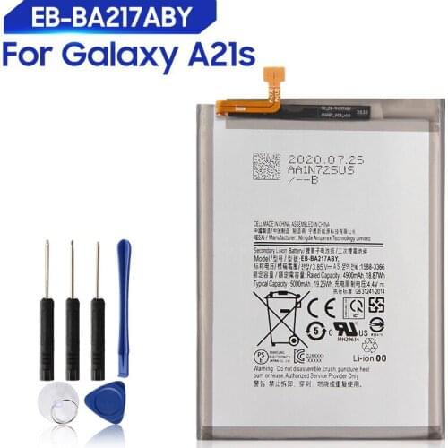 Original Replacement Samsung Battery For Samsung Galaxy A21s EB-BA217ABY Genuine Phone Battery 5000mAh
