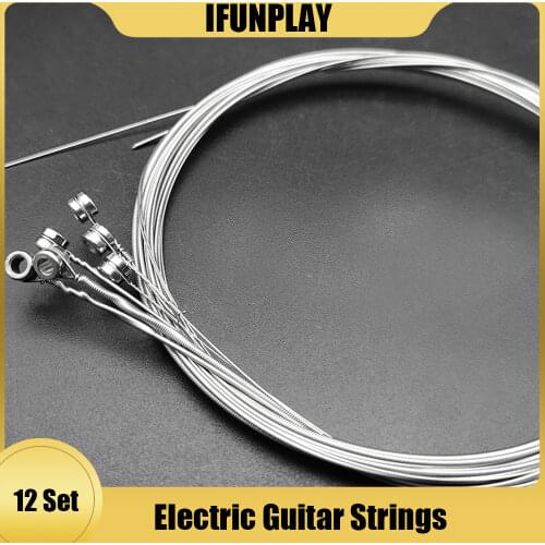 12set Electric Guitar Strings 010 Plated Steel Core Nickel Alloy Wound Strings for Electric Guitarra