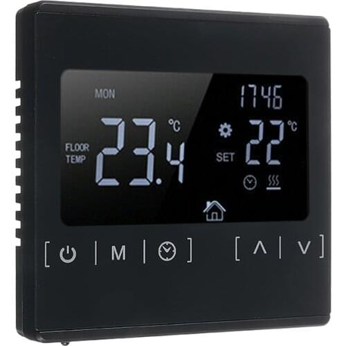 AC85-240V LCD Touch Screen Thermostat Electric Floor Heating Thermostat Heating Controller With External Probe